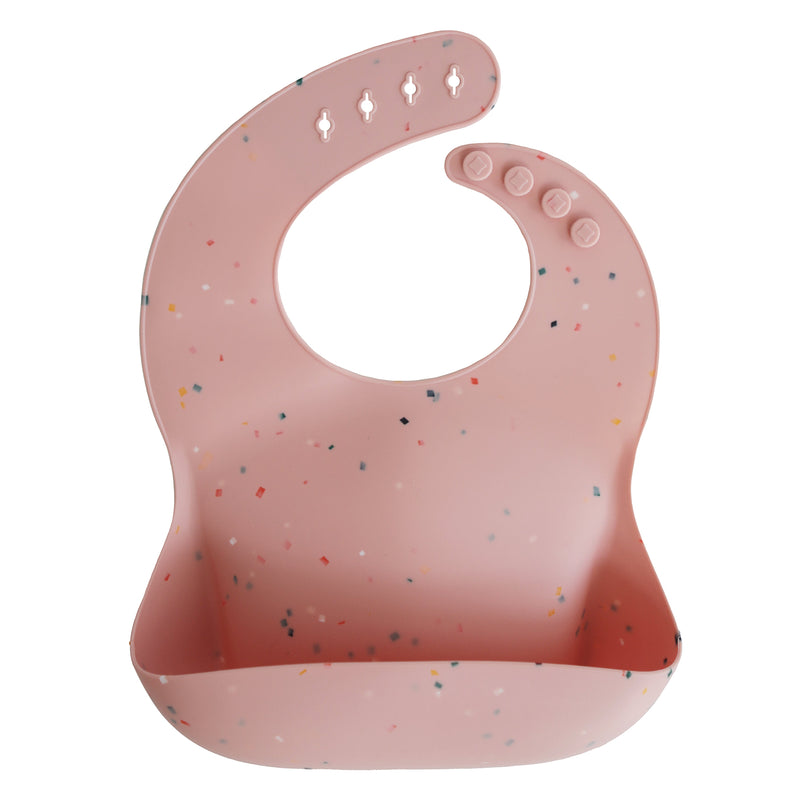 Mushie - Silicone Bib Pink Confetti