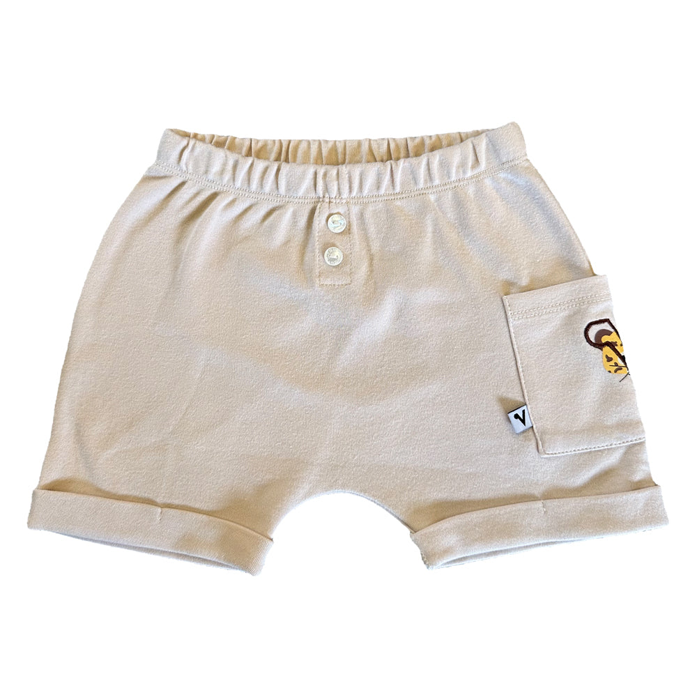 Vauva SS23 Safari - Baby Boys Leopard Logo Puff Pocket Shorts - My Little Korner