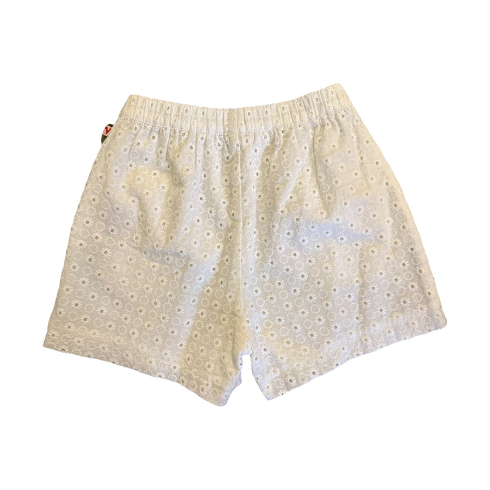 Vauva SS23 Safari - Girls Eyelet Lace Shorts (White) - My Little Korner