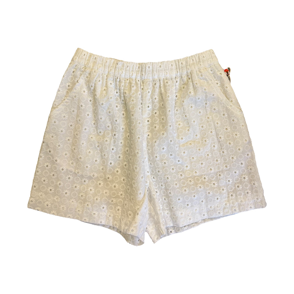 Vauva SS23 Safari - Girls Eyelet Lace Shorts (White) 130 cm