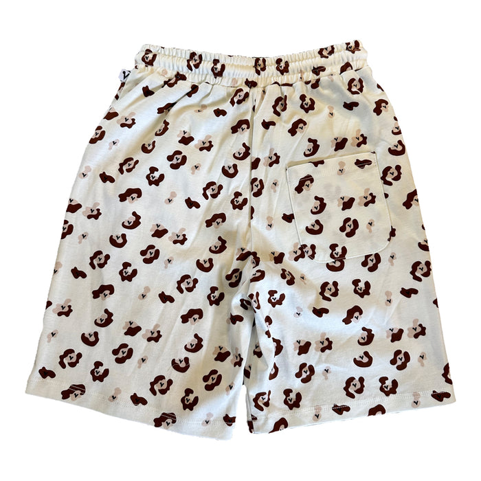 Vauva SS23 Safari - Boys Leopard Print Cotton Shorts (Brown) product image back