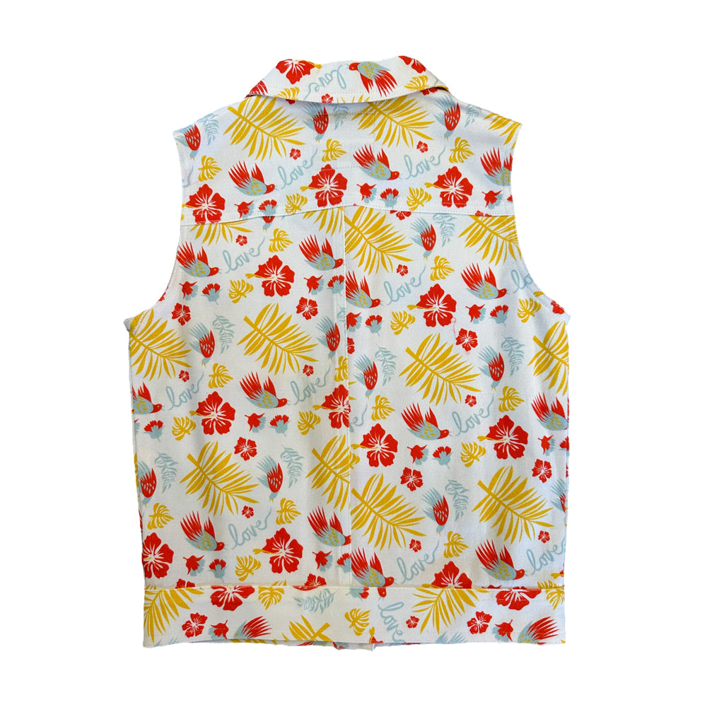 VAUVA Vauva SS23 Safari - Girls Floral Print Cotton Vest Vest