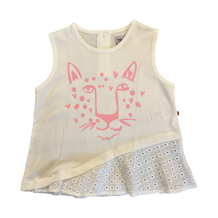 VAUVA Vauva SS23 Safari - Girls Tiger Print Cotton Vest Vest