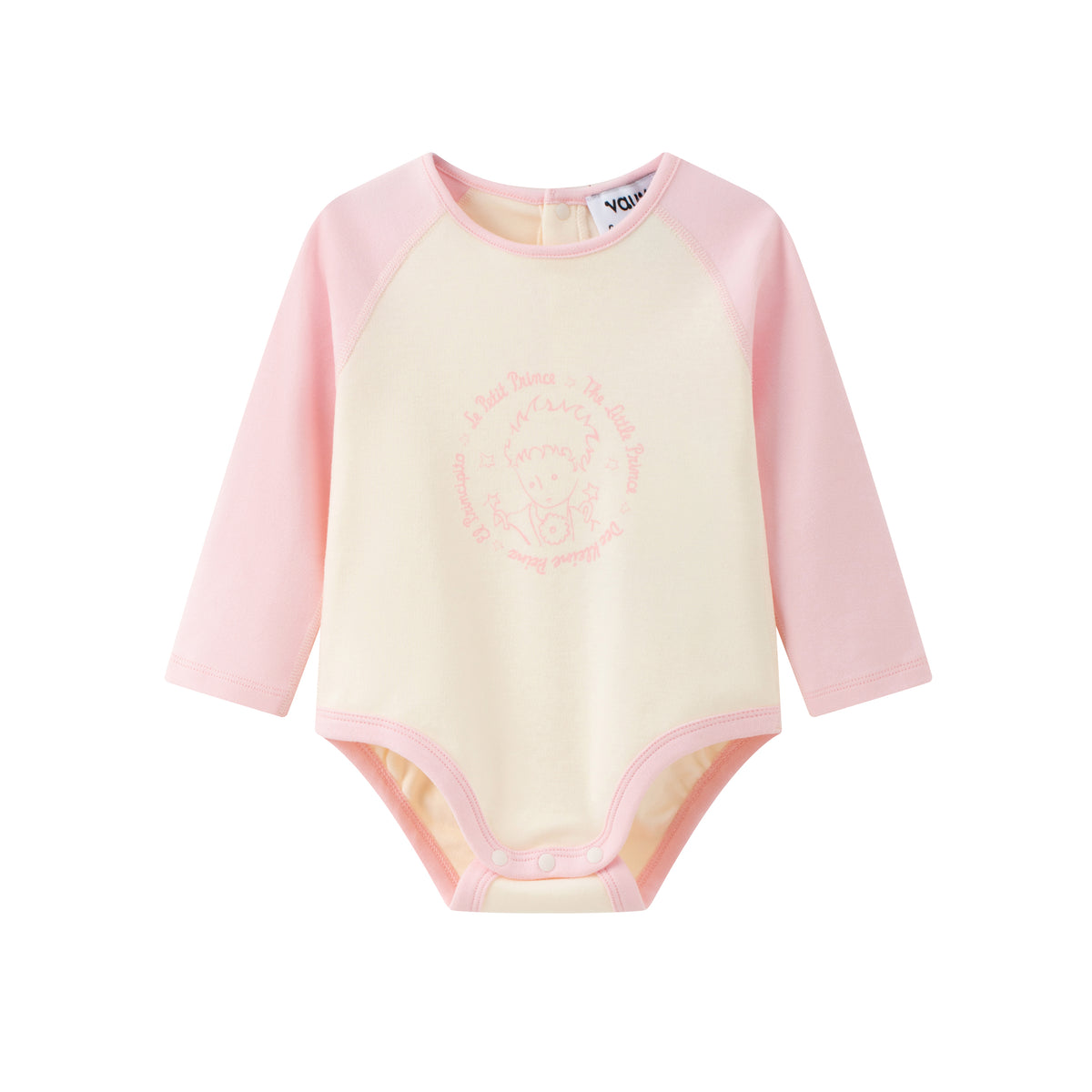 Vauva x Le Petit Prince - Baby Logo Print Longsleeve Bodysuit (Pink)