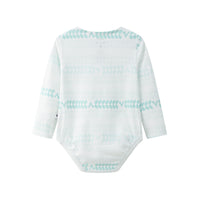 Vauva BBNS - Organic Cotton Green Striped Pattern Bodysuits (2-pack) product image back -02