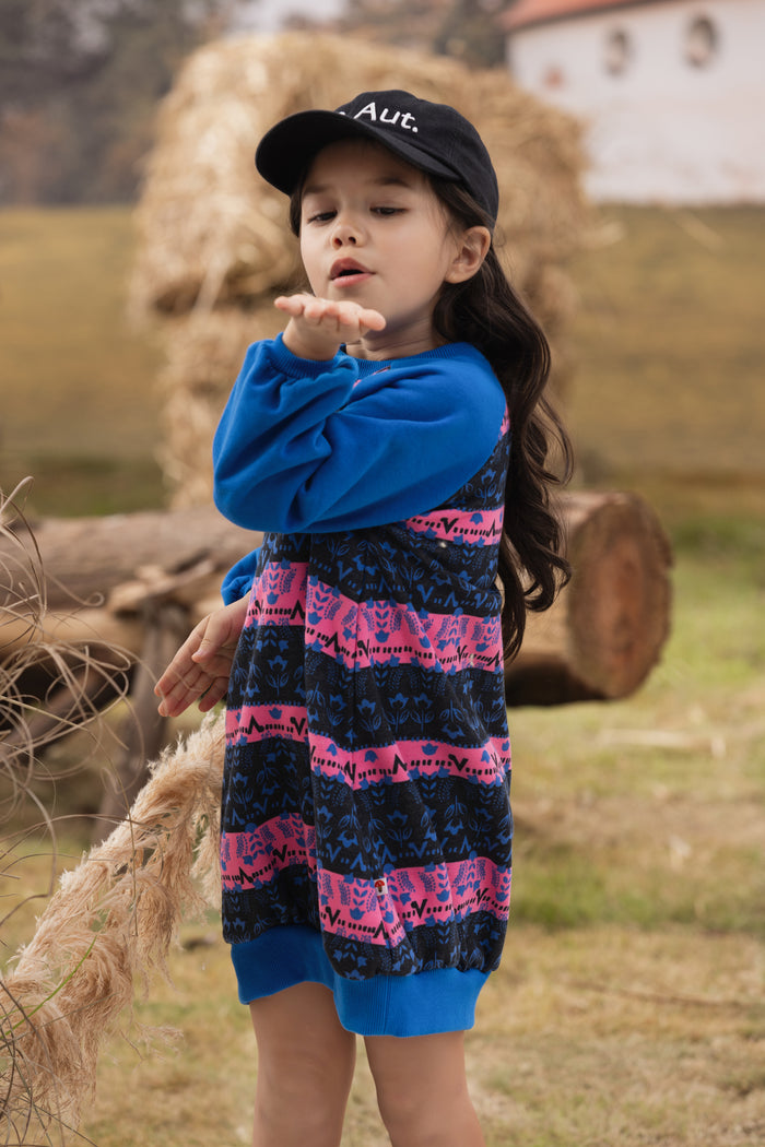 Vauva FW23 - Girls Organic Cotton Long Sweatshirt (Royal Blue)