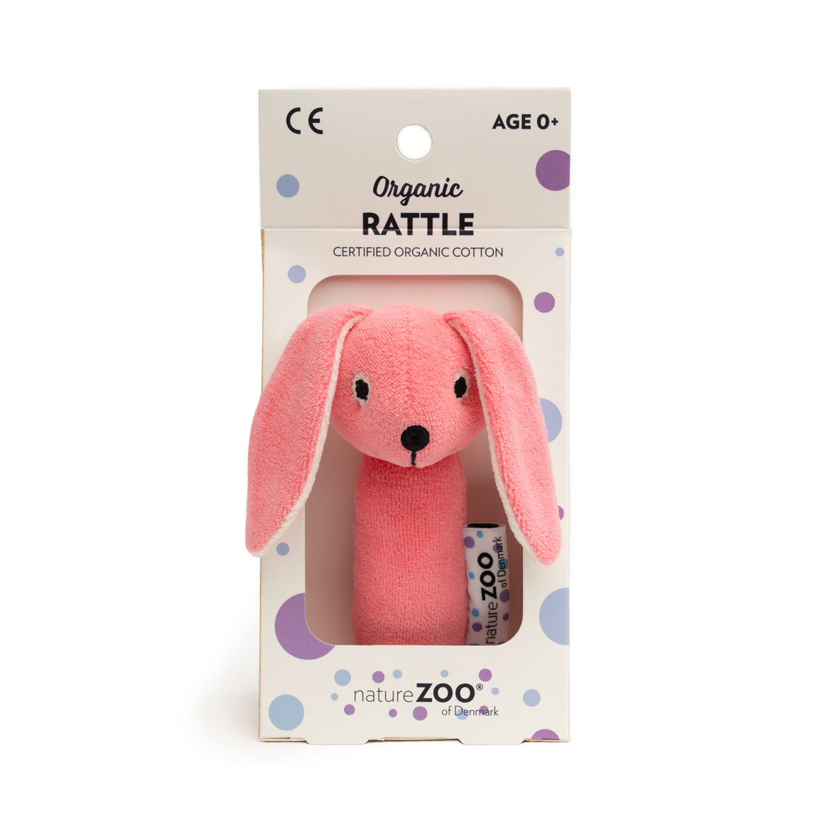 nature Zoo - Organic Rattle – Pink Rabbit - My Little Korner