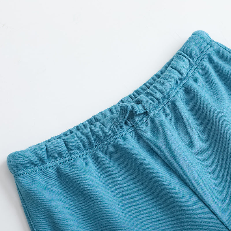 VAUVA Vauva FW23 - Baby Boys Solid Cotton Trousers (Blue) Pants