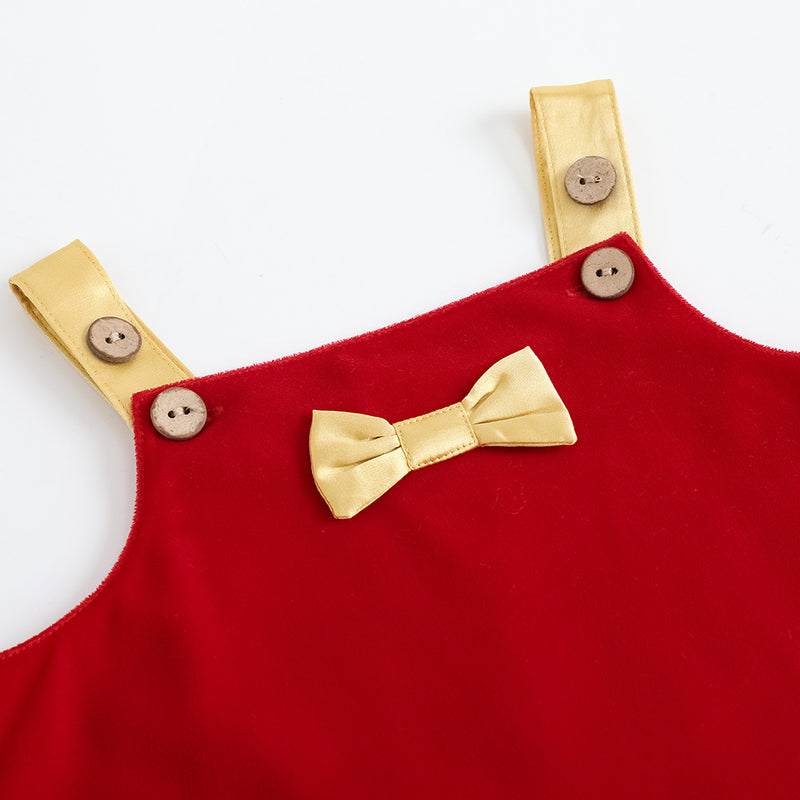 Vauva FW23 - Baby Girls Red Corduroy Dress