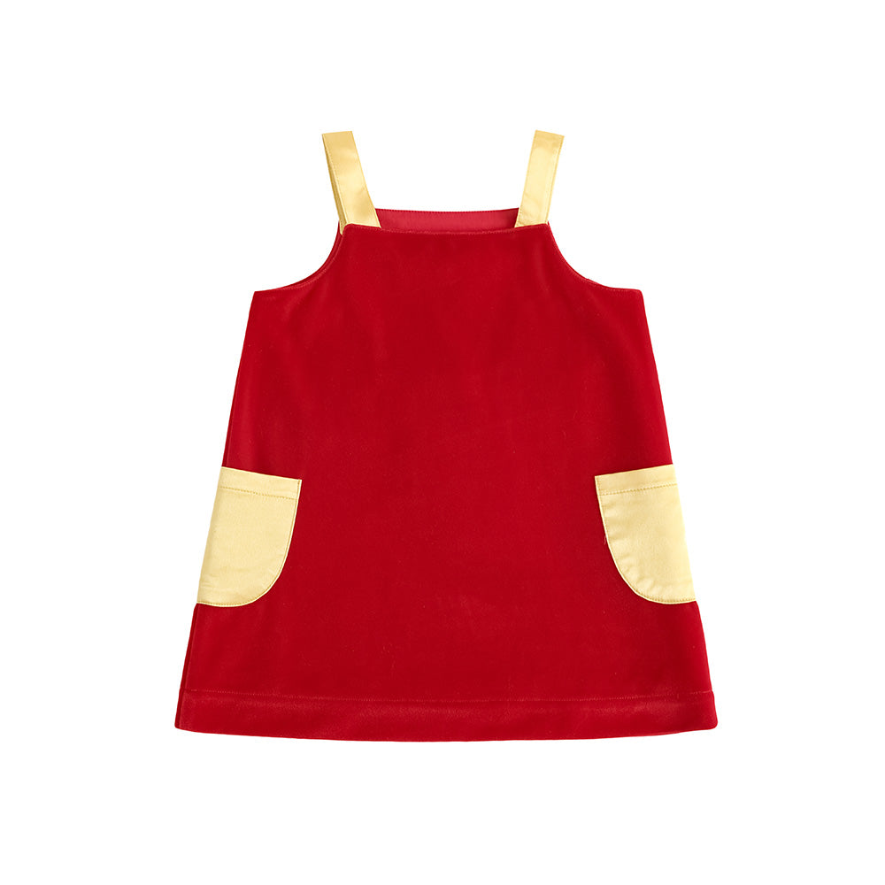 Vauva FW23 - Baby Girls Red Corduroy Dress