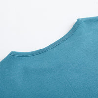 Vauva FW23 - Girls Cotton Long Sleeve Crewneck T-Shirt (Blue) - My Little Korner