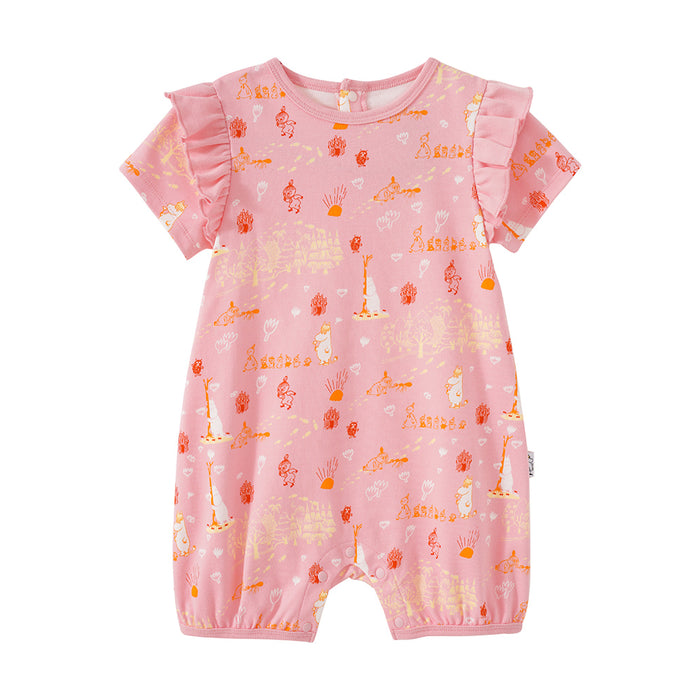 Vauva x Moomin SS23 - Baby Girls All Over Print Cotton Short Sleeves Romper product image front