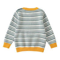 Vauva FW23 - Baby Boys Carrot Logo Striped Cotton Long Sleeve Sweater product image back
