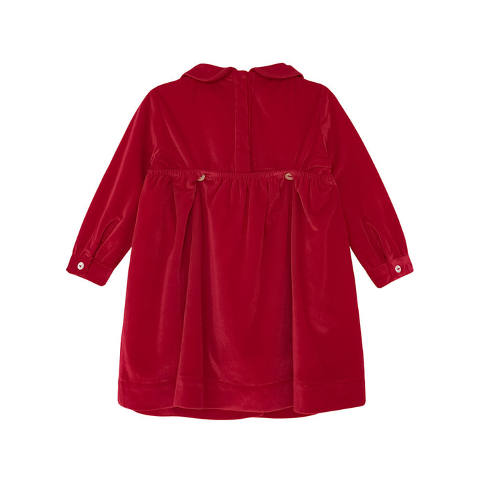 Vauva FW23 - Baby Girls Knitted Corduroy Dress (Red)