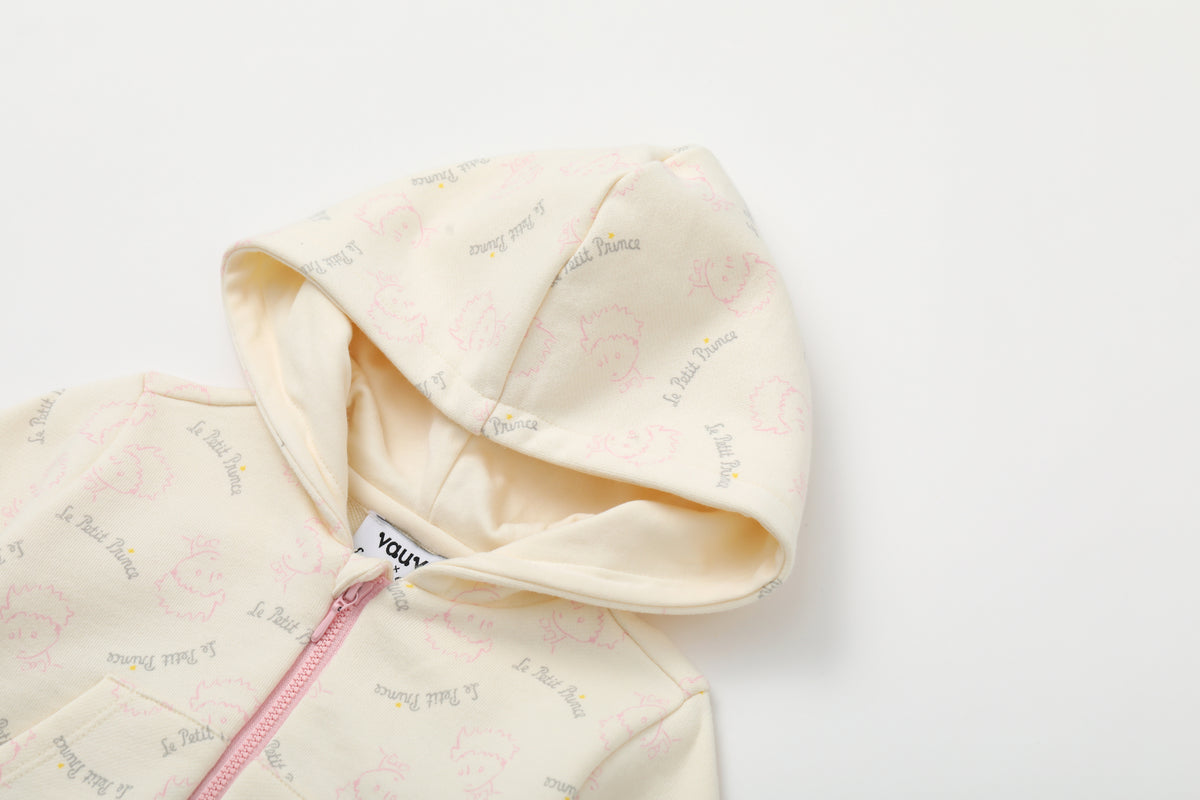Vauva x Le Petit Prince - Baby Hooded Long Sleeve Zip Jacket (Pink) - My Little Korner