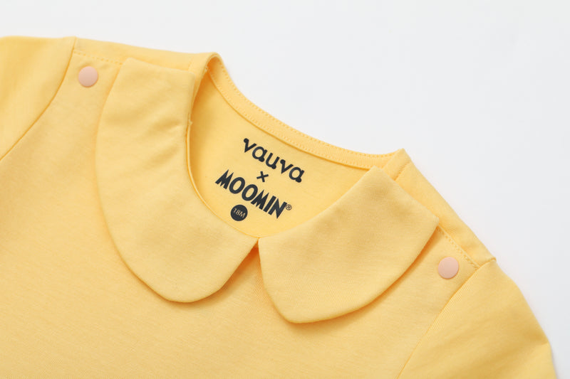 Vauva x Moomin - 女嬰短袖連身裙 (黃色)