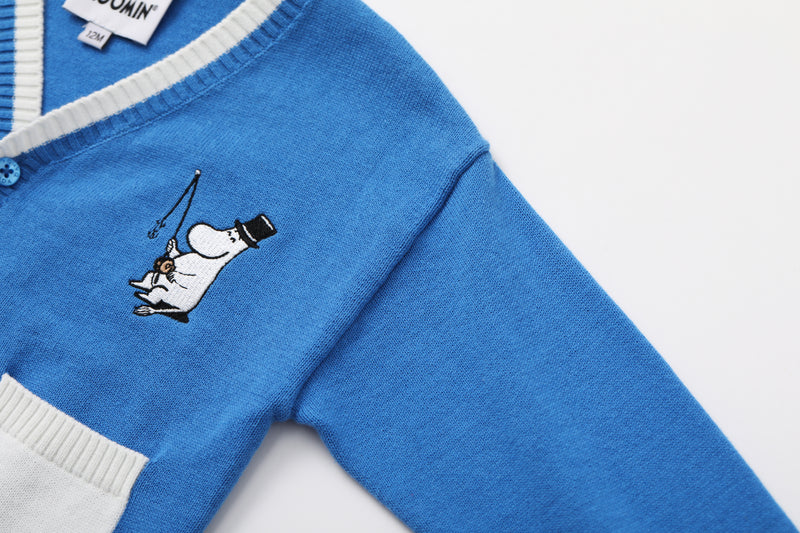 Vauva x Moomin - Baby Moomin Long Sleeve Cardigan (Blue)