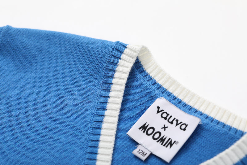 Vauva x Moomin - Baby Moomin Long Sleeve Cardigan (Blue)
