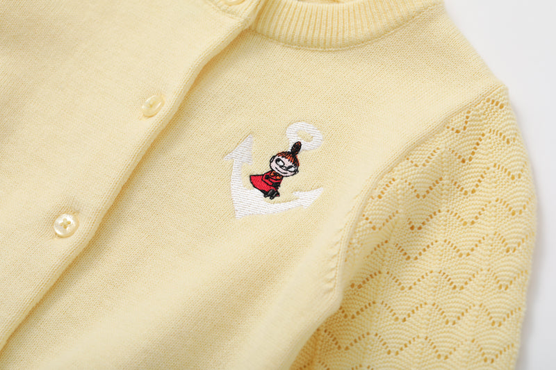Vauva x Moomin - Baby Little My Long Sleeve Cardigan (Yellow)