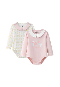 Vauva BBNS - Organic Cotton Pink Long-sleeved Bodysuits (2-pack) 18 months