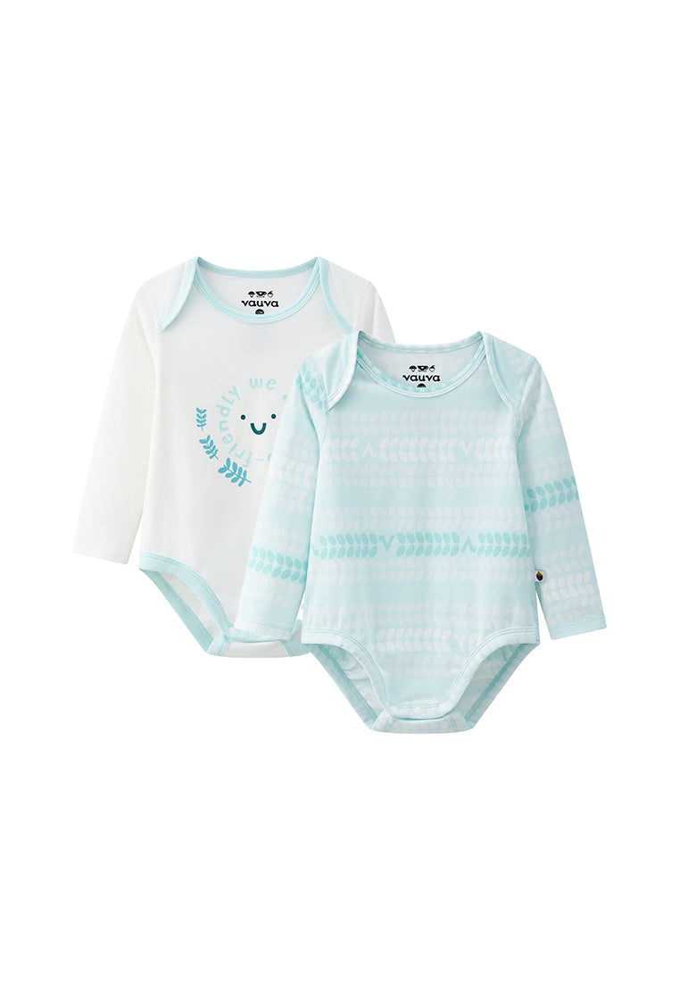 Vauva BBNS - Organic Cotton Print Pattern Bodysuits (2-pack) 18 months