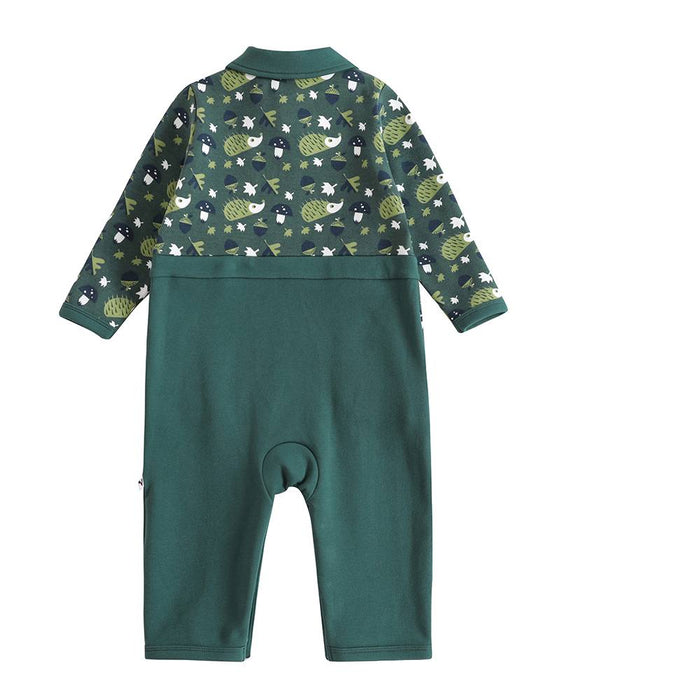 Vauva 2022 Xmas Baby Polo Long Sleeves Romper (Green) - My Little Korner