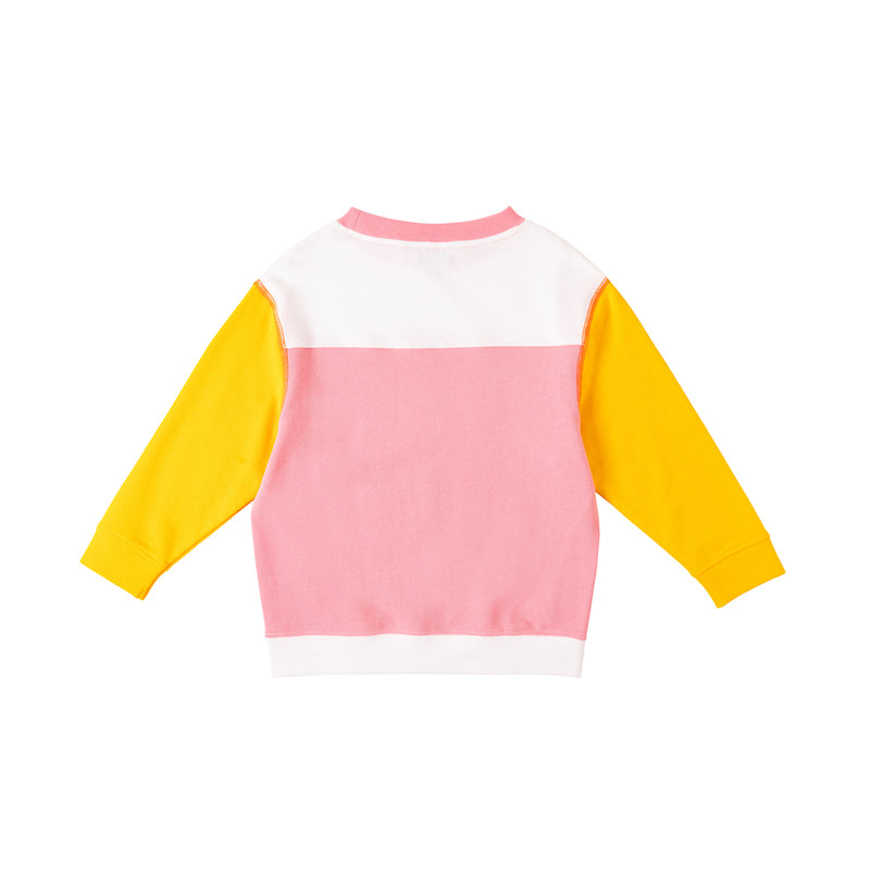 Vauva Girls Love Dream Hope Explore with Flower Print Sweatshirt - White and Yellow - My Little Korner