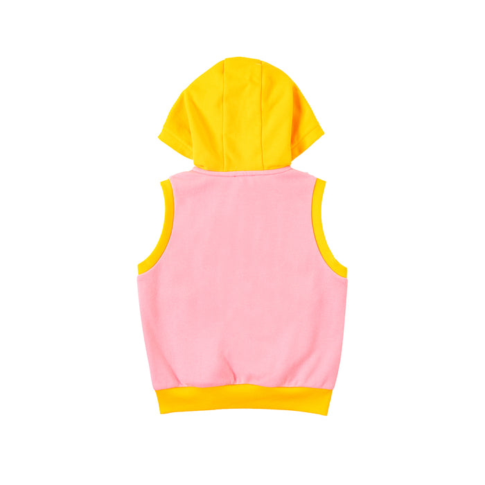 Vauva Girls Yellow Flower in Pink Vest Jacket - My Little Korner