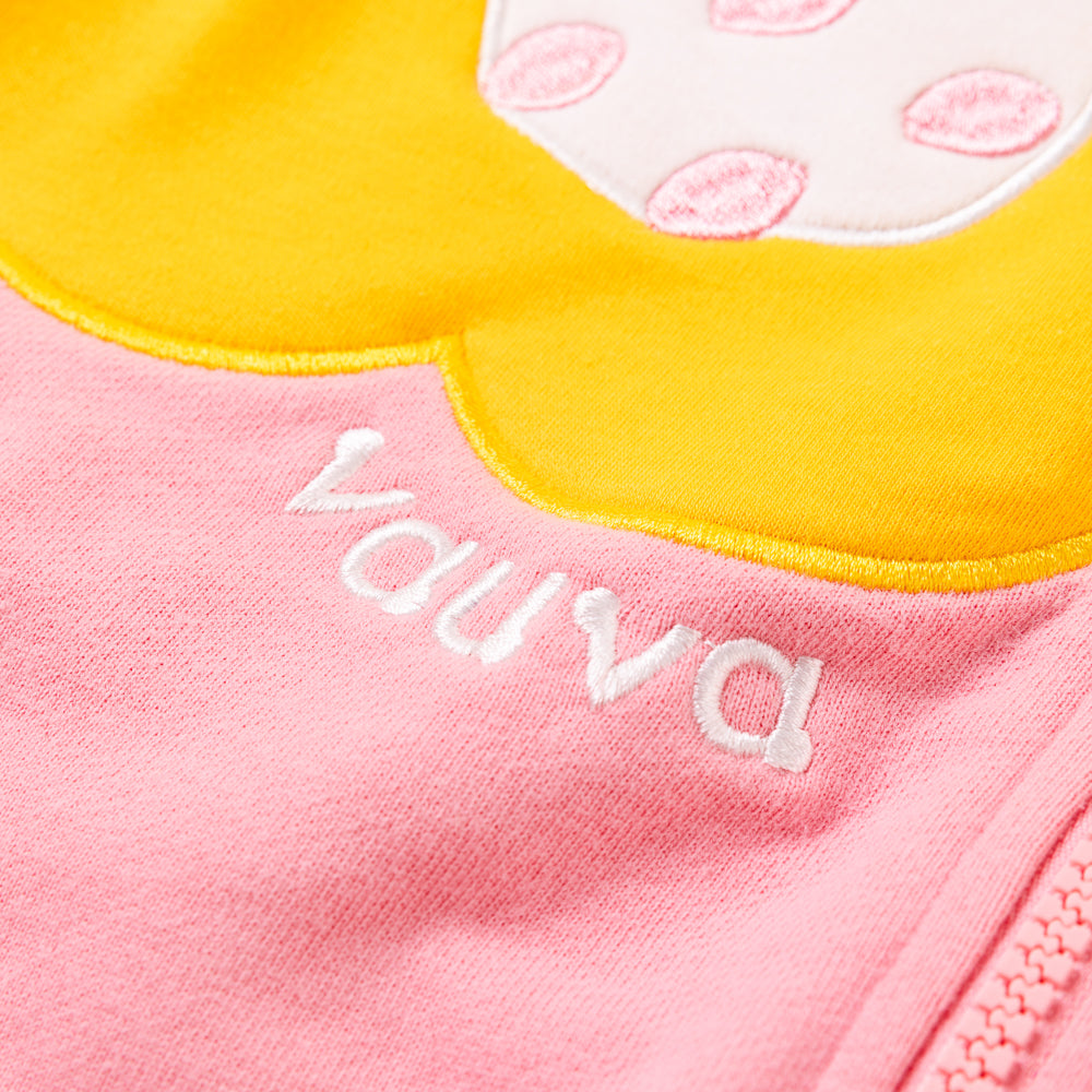 Vauva Girls Yellow Flower in Pink Vest Jacket - My Little Korner