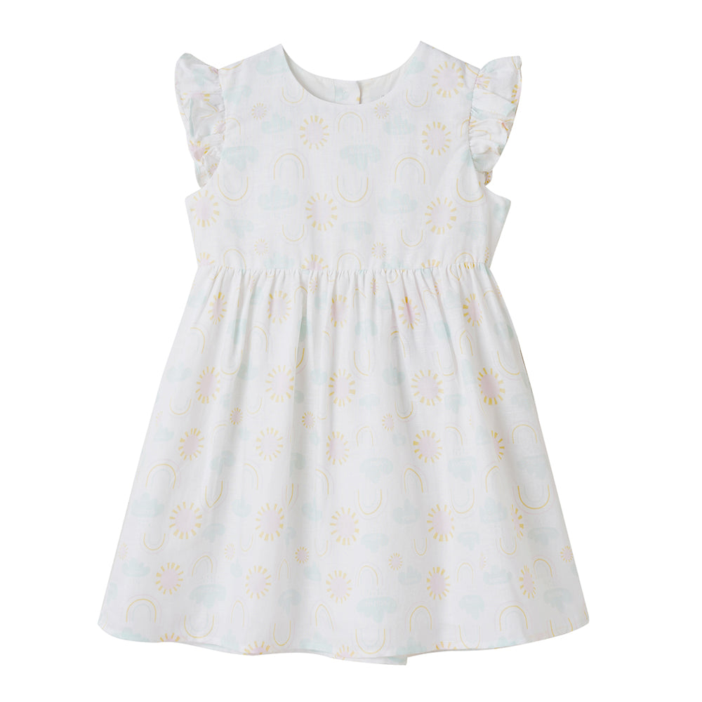 Vauva 2022 - Ruffle Sleeves Dress (White) - My Little Korner
