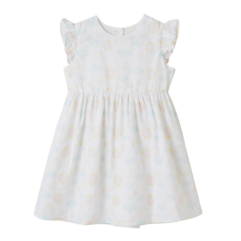 Vauva 2022 - Ruffle Sleeves Dress (White) - My Little Korner
