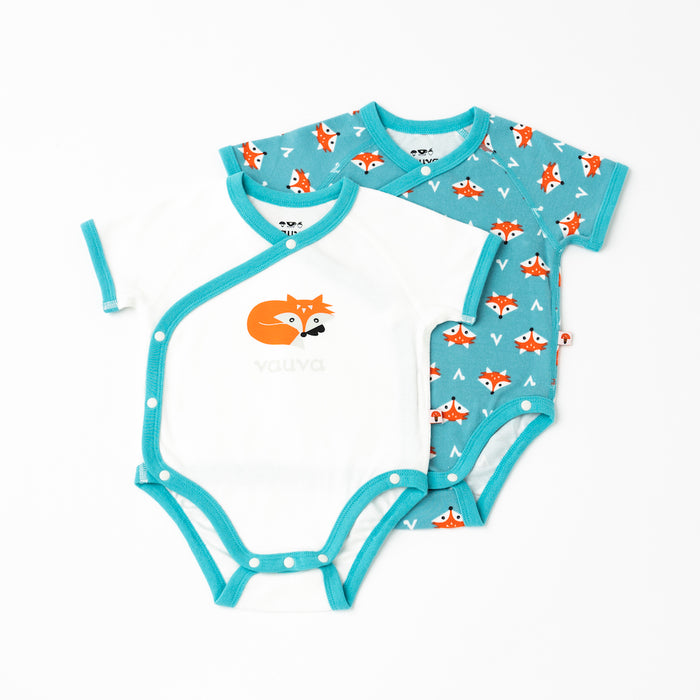 Vauva - Organic Cotton Baby 2-Packs Fox-Print Bodysuits 9 months