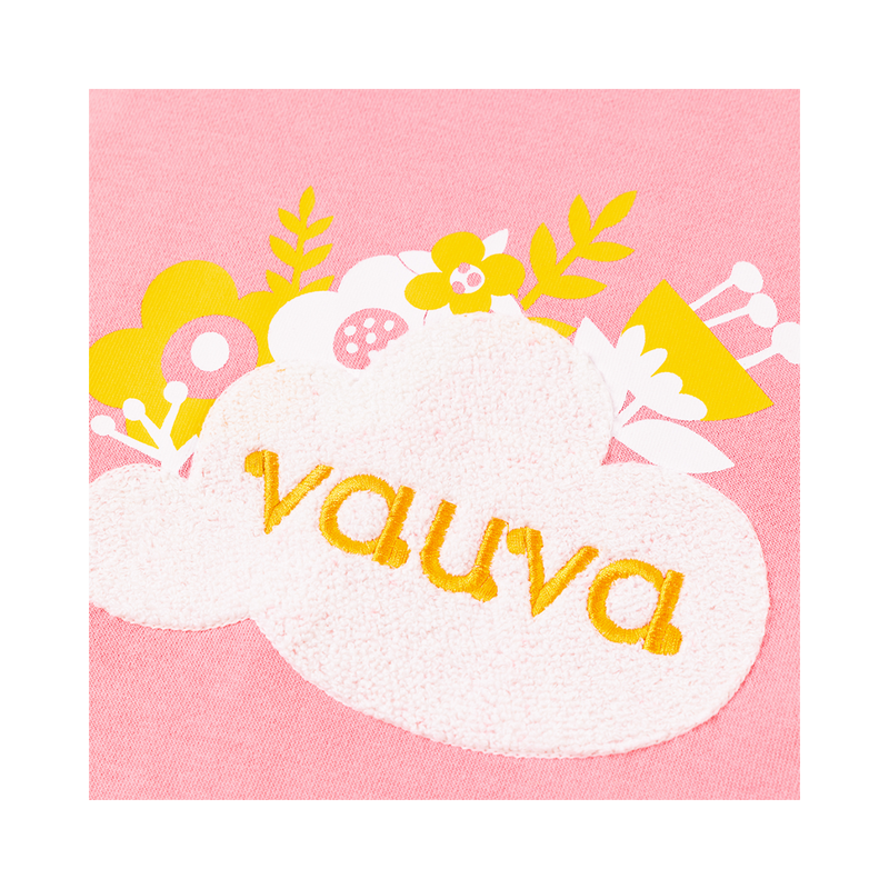 Vauva Girls Flower Shrubs Hoodie - Pink and Yellow - My Little Korner