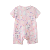 Vauva x Moomin All-over Print Short Sleeves Romper (Pink) product image back