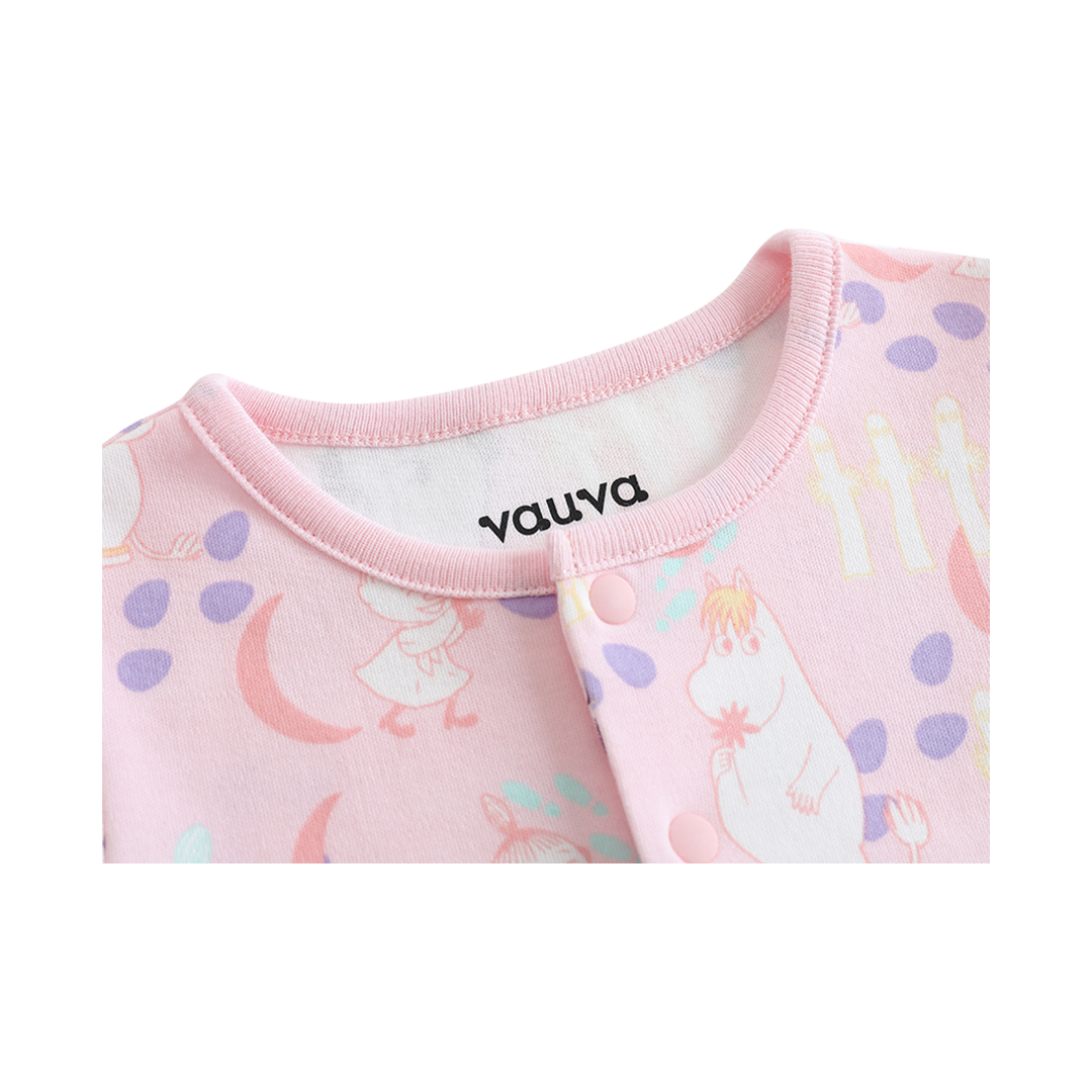 Vauva x Moomin All-over Print Short Sleeves Romper (Pink) product image 5