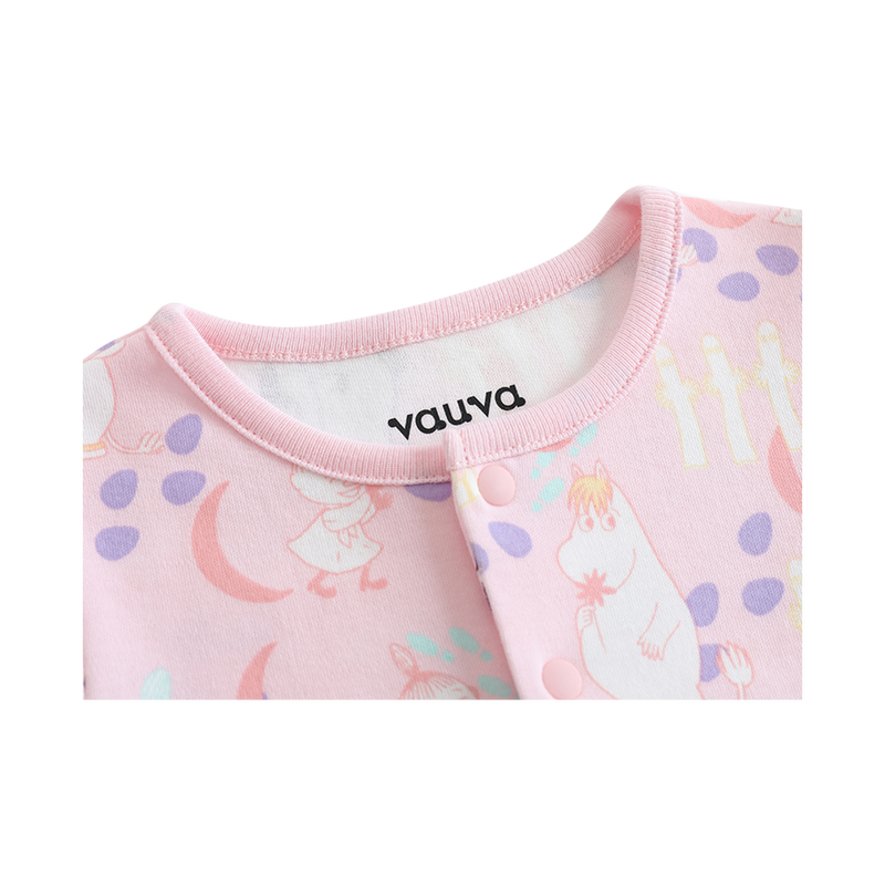 Vauva x Moomin All-over Print Short Sleeves Romper (Pink) product image 5