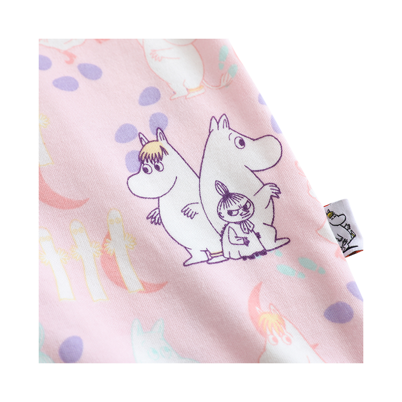 Vauva x Moomin All-over Print Short Sleeves Romper (Pink) product image 1