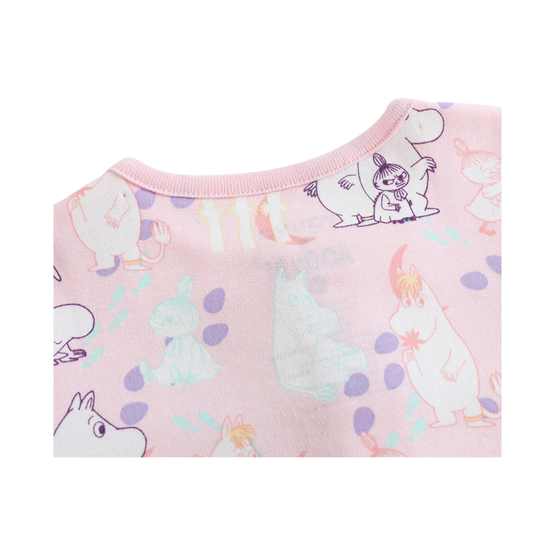 Vauva x Moomin All-over Print Short Sleeves Romper (Pink)